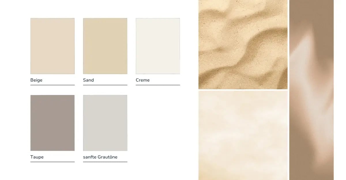 Collage Farben natürliches Wohnen