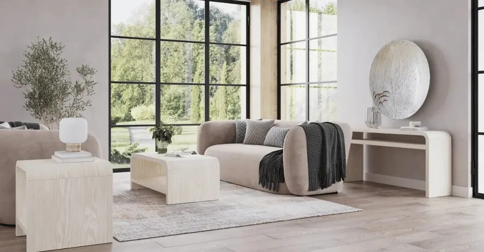sommerliches Wohnzimmer von Modus Furniture.