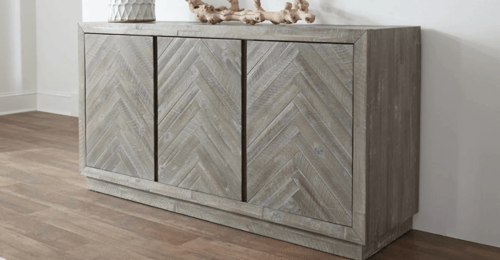 Herringbone Sideboard aus Massivholz von Modus Furniture.