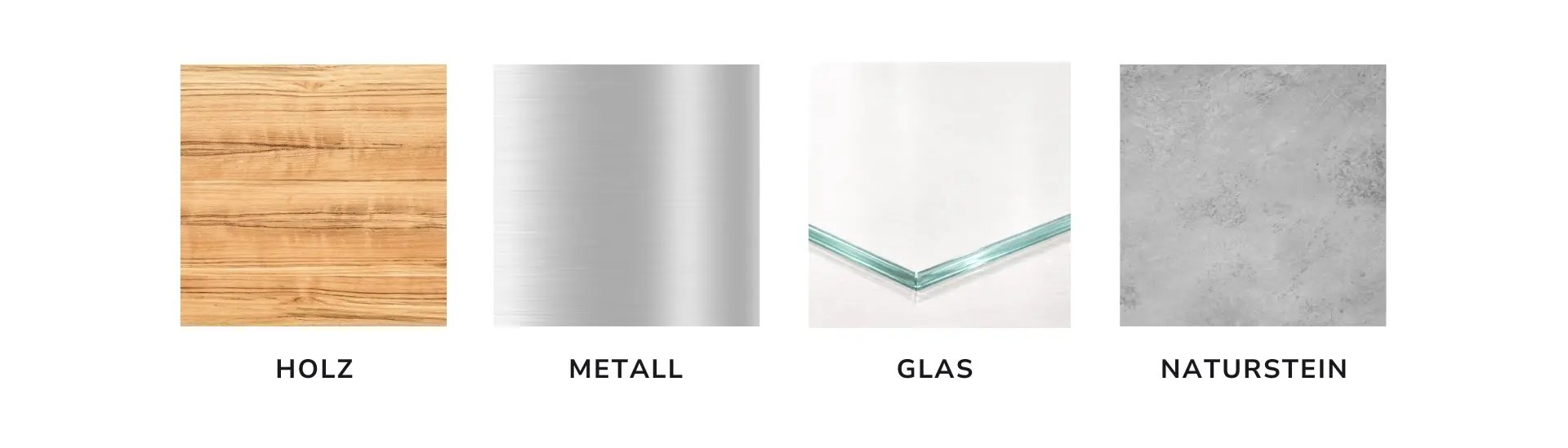 Auswahl Materialien Esszimmermöbel