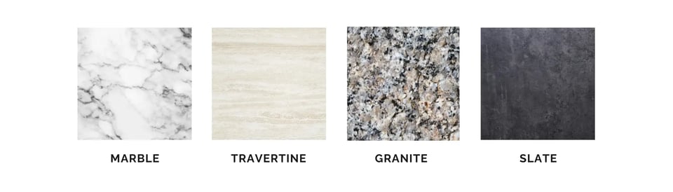 Types of stone for furniture.